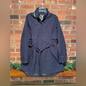 Eddie Bauer Traveler Packable Trench Rain Coat, Navy, L